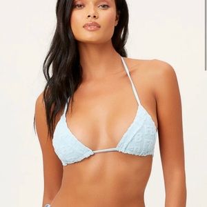 Frankie’s Bikini’s Terry Cloth Bikini Set Sky Blue